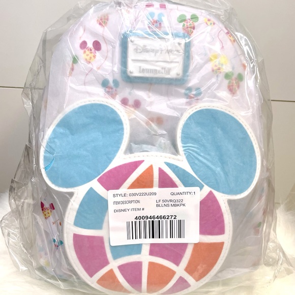 NEW Walt Disney World 50th Anniversary Mickey Mouse Balloons Loungefly Backpack main image 10